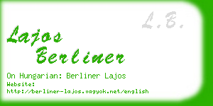 lajos berliner business card